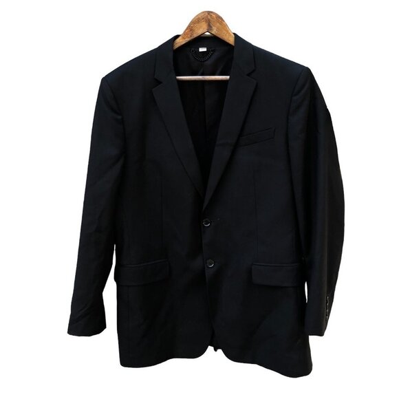 Vintage Burberry Suit Jacket Blazer Black 54L - Picture 1 of 9